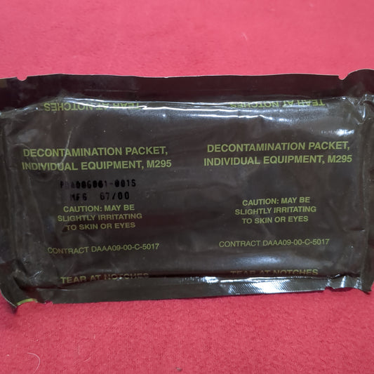 US Army M295 Individual Equipment Decontamination Packet (11cc ca12-10)