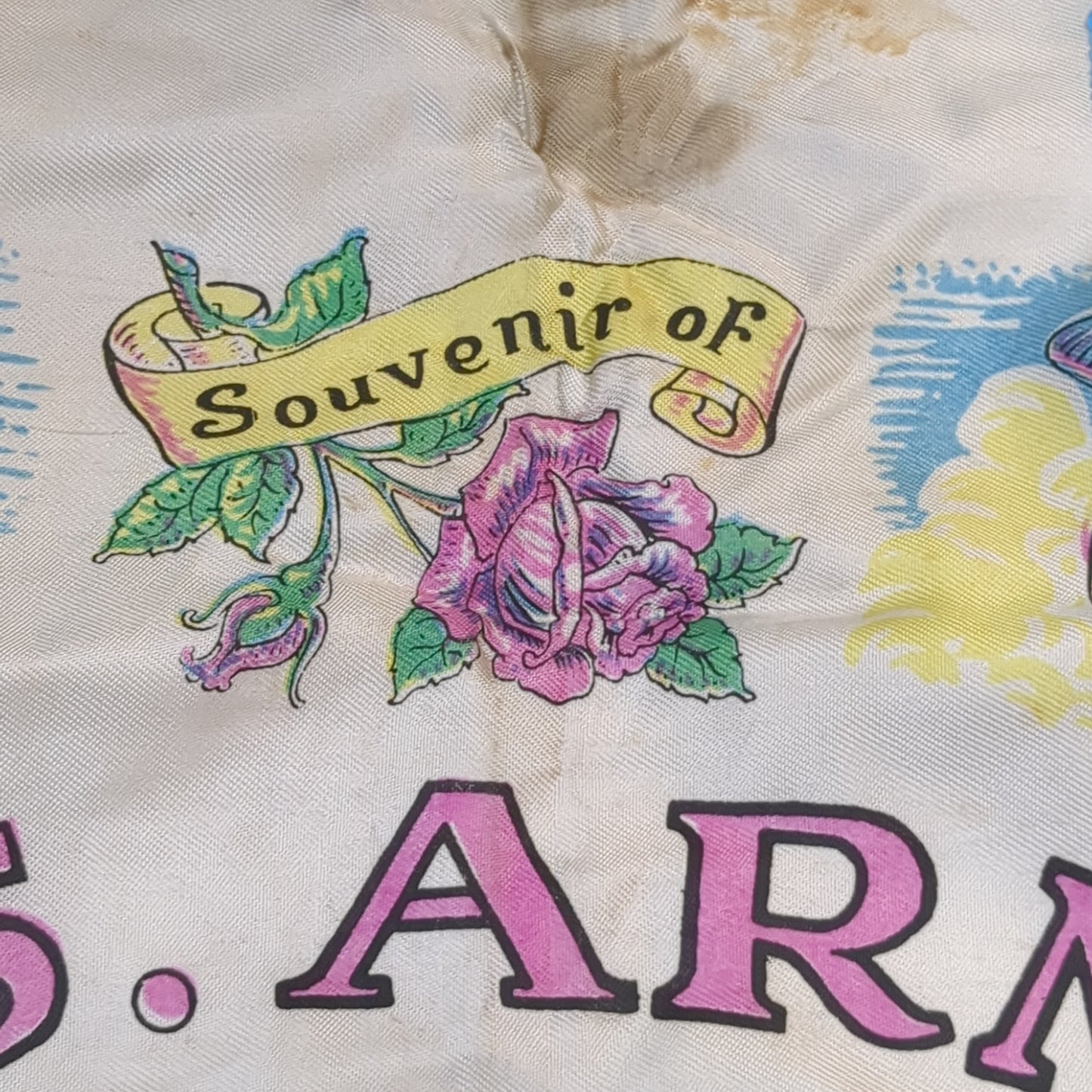 Vintage US Army "Mother" Sweetheart Pillow Case (11cc- ca12-C81)