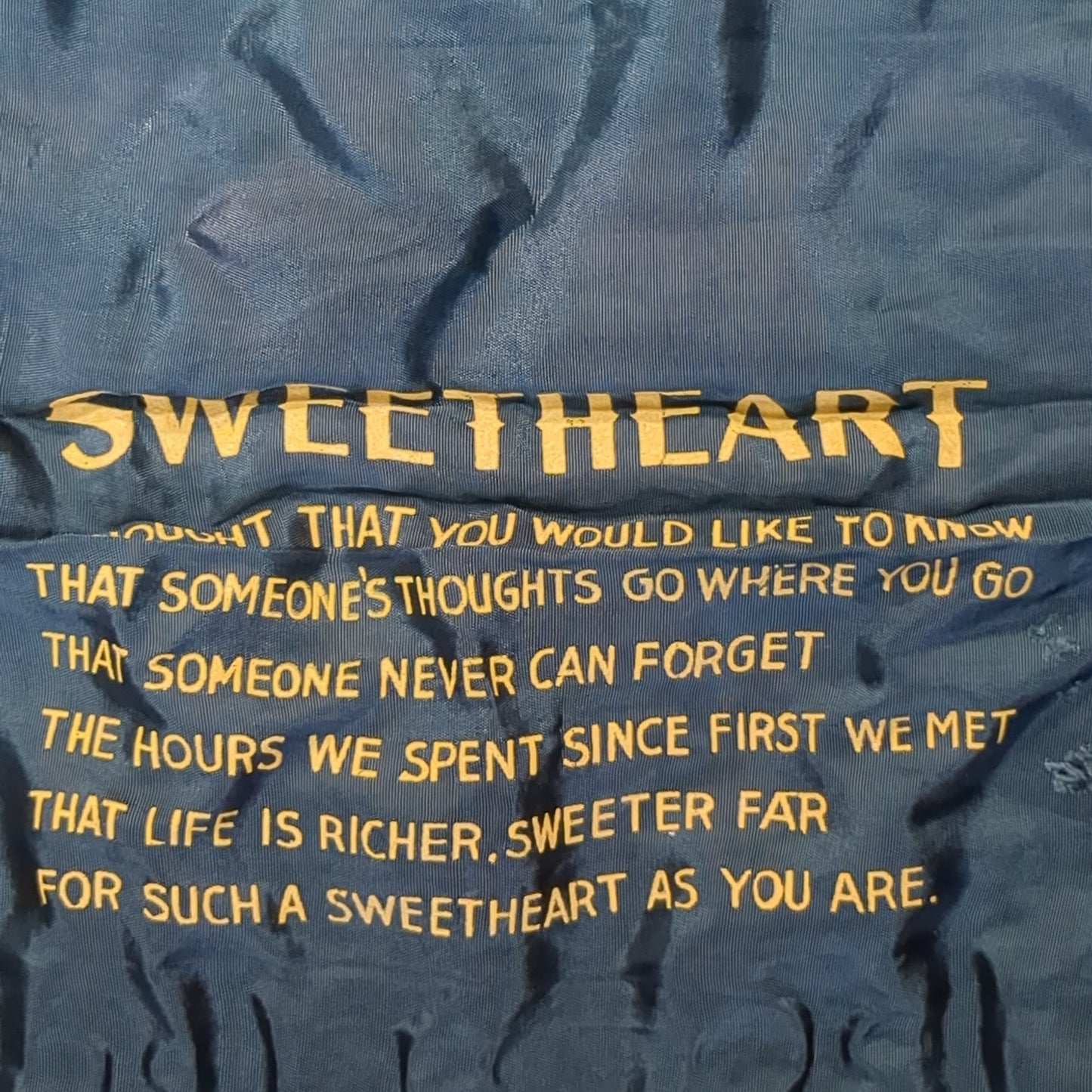 Vintage US Army "Sweetheart" Sweetheart Pillow Case (11cc- ca12-C82)