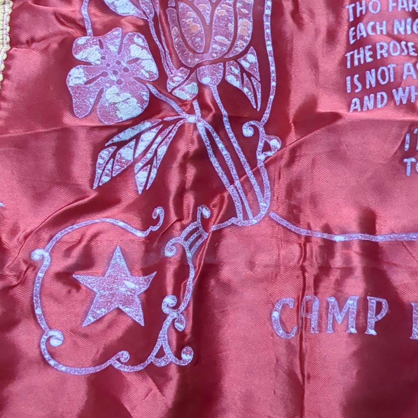 Vintage US Army "Sweetheart" Sweetheart Pillow Case Camp Rucker (11cc- ca12-C84)