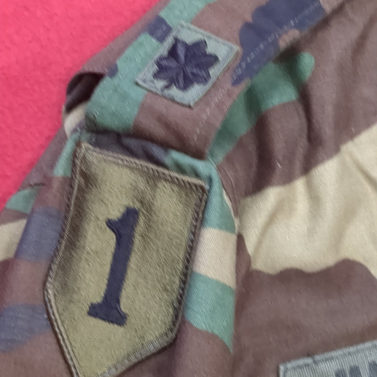 Vintage US Army BDU Woodland MEDIUM LONG Cold Weather Field Jacket (01n dc01-3)