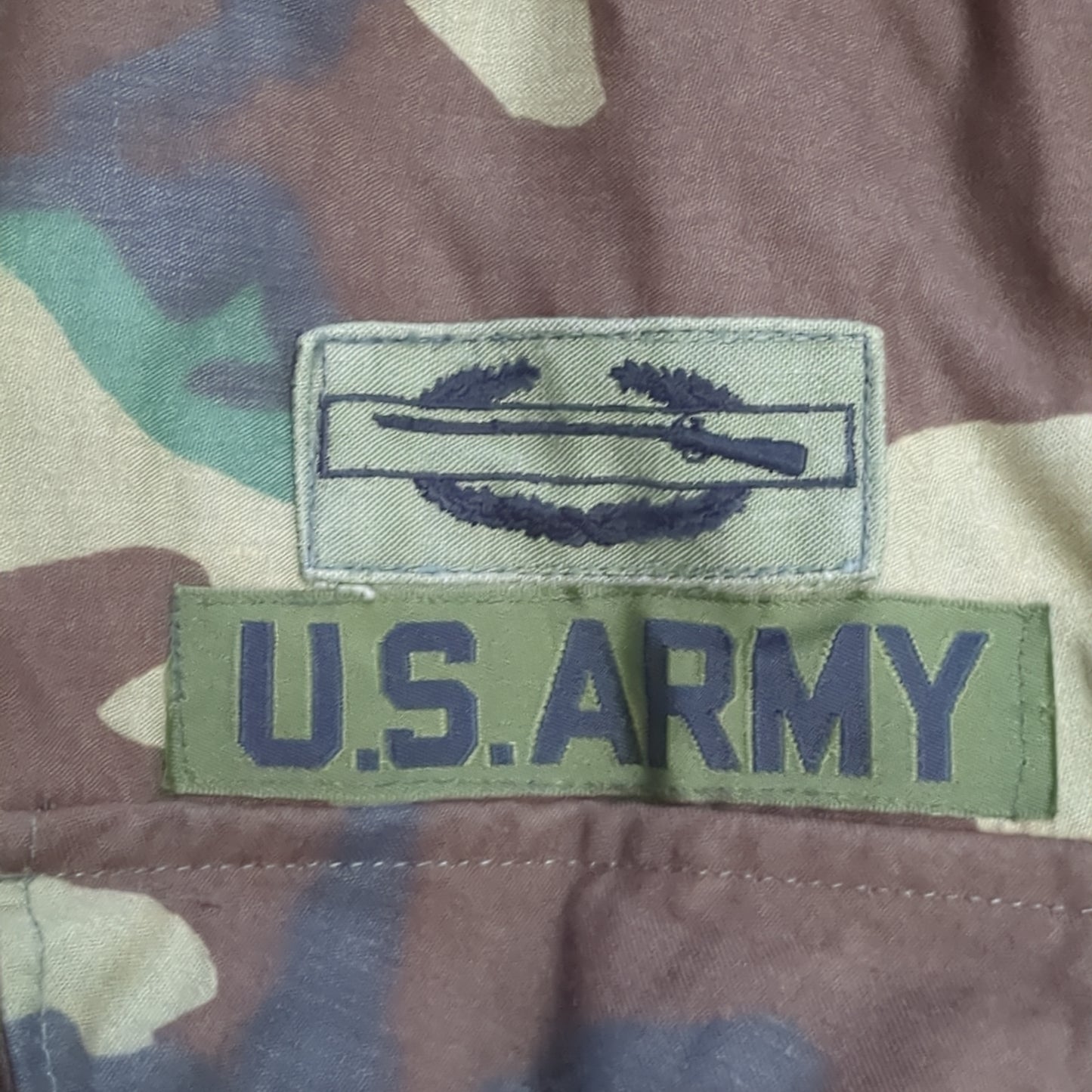 Vintage US Army BDU Woodland MEDIUM LONG Cold Weather Field Jacket (01n dc01-3)