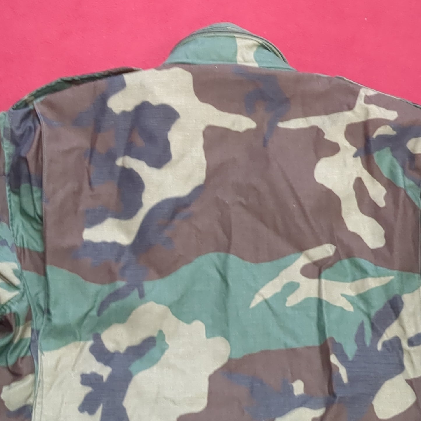 Vintage US Army BDU Woodland MEDIUM LONG Cold Weather Field Jacket (01n dc01-3)