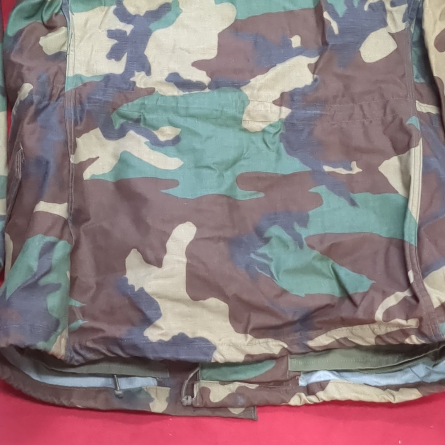 Vintage US Army BDU Woodland MEDIUM LONG Cold Weather Field Jacket (01n dc01-3)