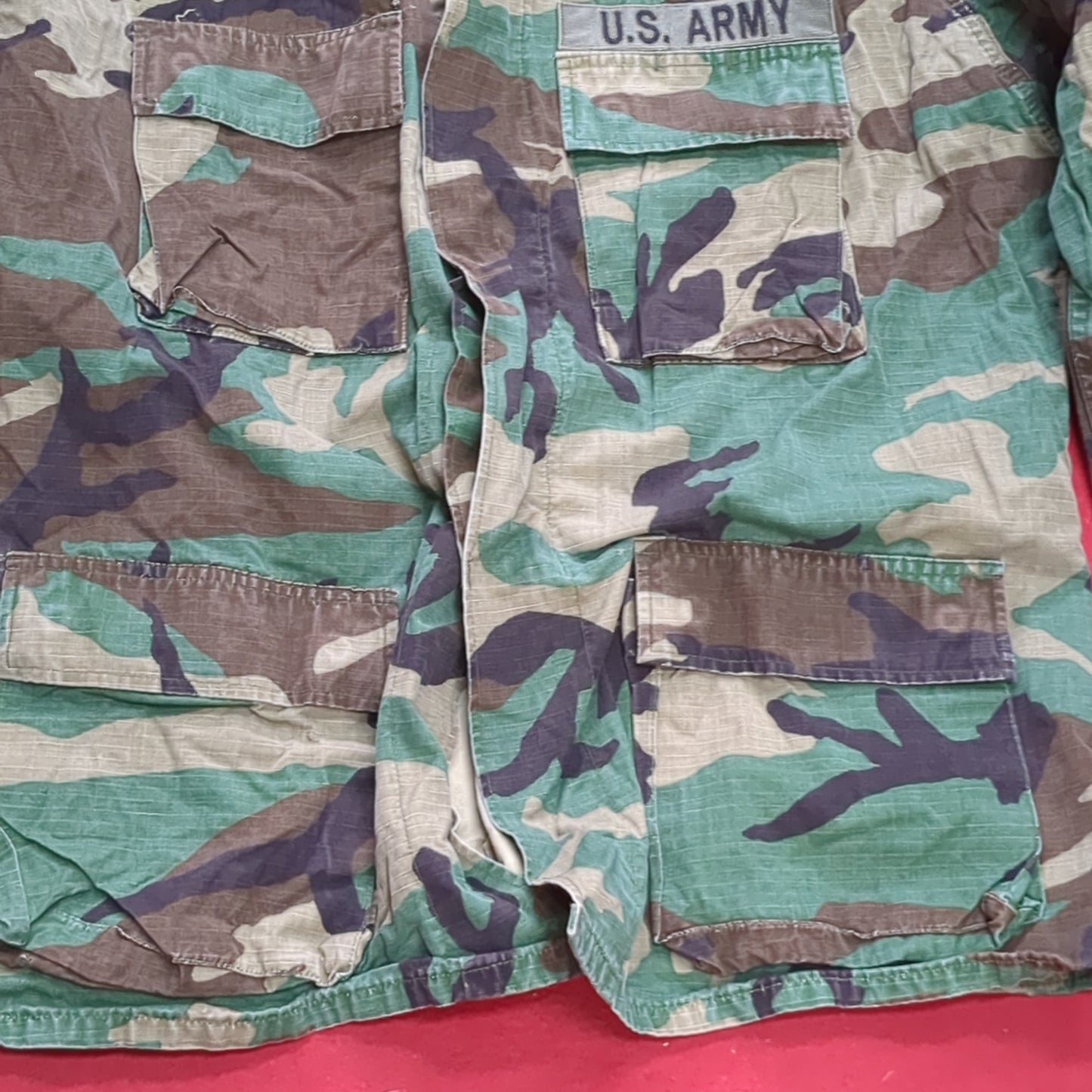 US Army US Army LARGE LONG Uniform Top BDU Woodland Pattern (05cc cb8-05)
