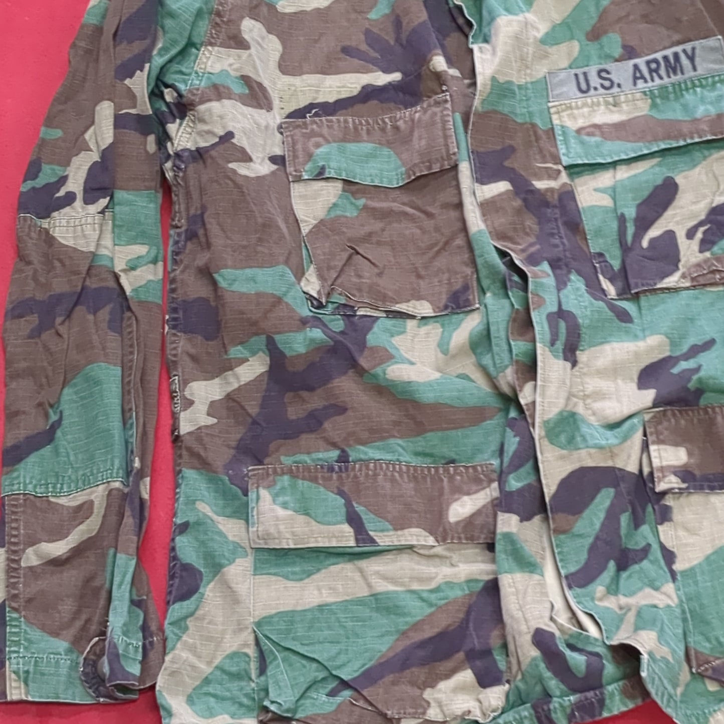 US Army US Army LARGE LONG Uniform Top BDU Woodland Pattern (05cc cb8-05)
