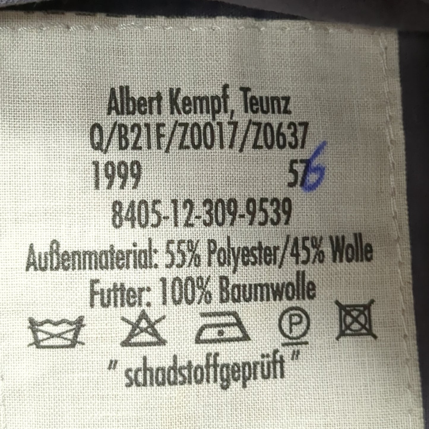 German Air Force ALBERT KEMPF, TEUNZ Navy Field Garrison Cap (08n 06cc- ca9-16)