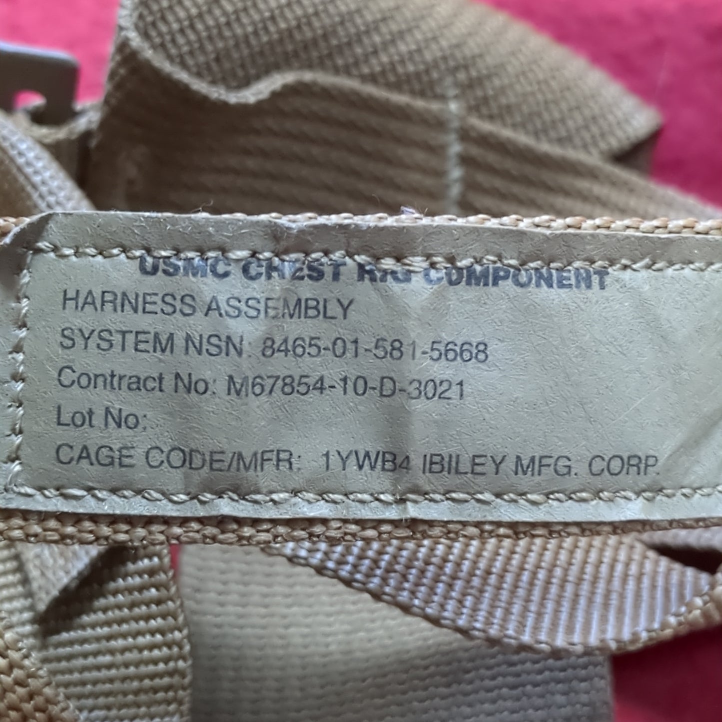 NOS USMC Harness Assembly System Coyote Excellent (36cr- ca4-AUG399)