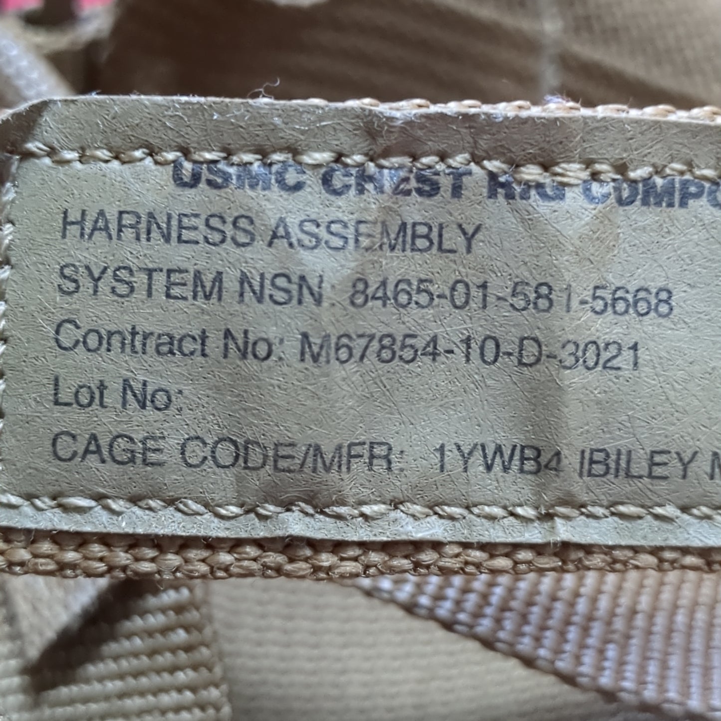 NOS USMC Harness Assembly System Coyote Excellent (36cr- ca4-AUG399)