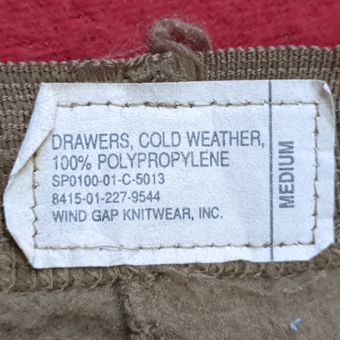 1980s/90s Good Condition US Army Medium Cold Weather Bottoms Brown (14n DC10-8)