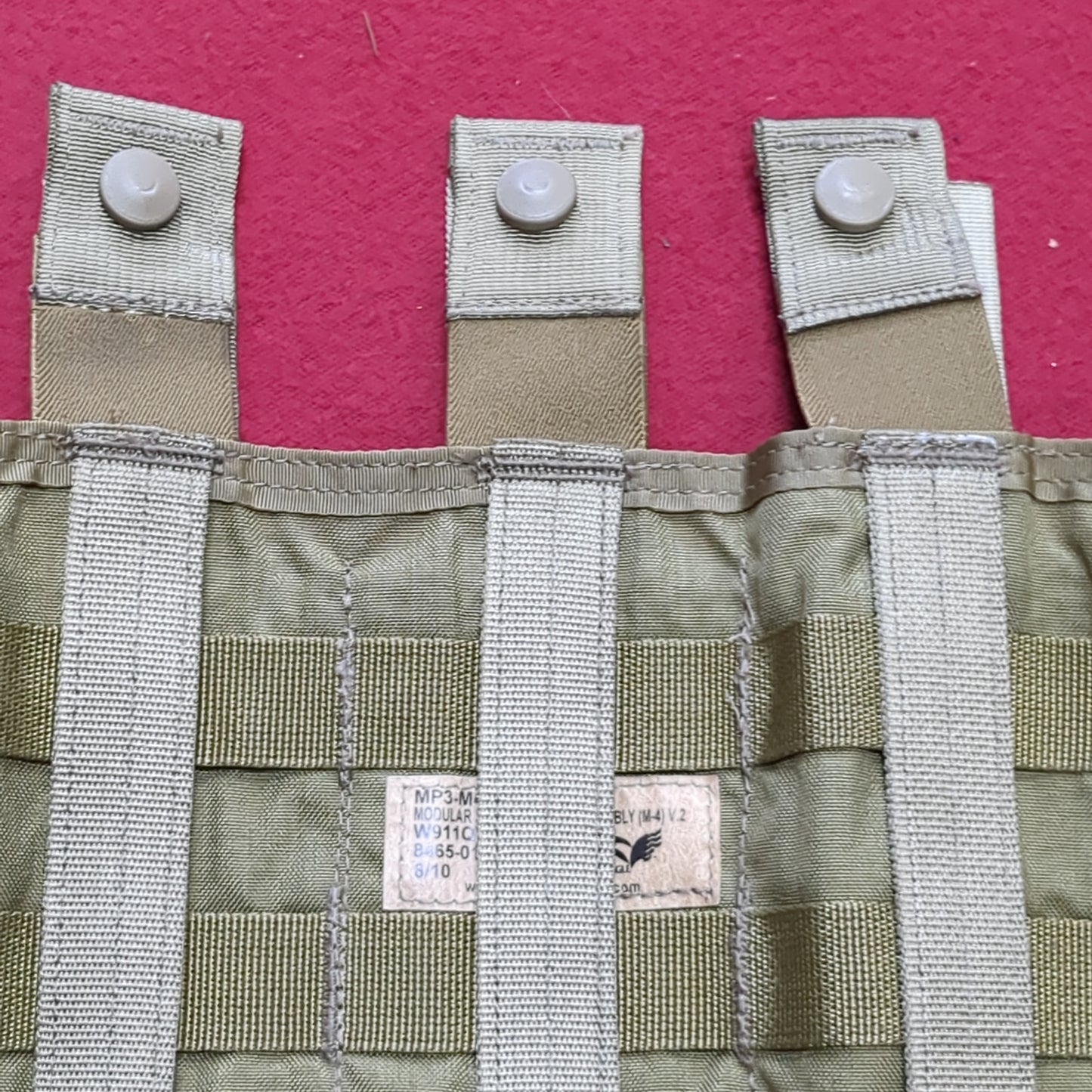 EAGLE INDUSTRIES Modular 3 Mag Carrier Assembly Coyote Molle Shingle V.2 Excellent Condition (DC10-17o8)