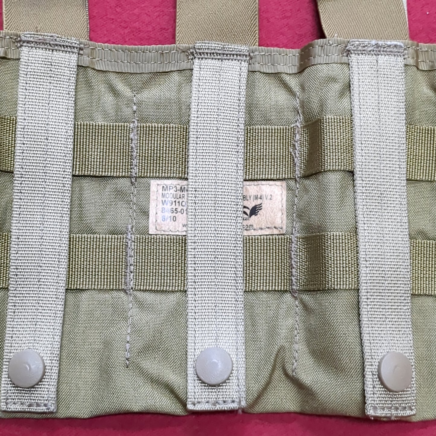 EAGLE INDUSTRIES Modular 3 Mag Carrier Assembly Coyote Molle Shingle V.2 Excellent Condition (DC10-17o8)