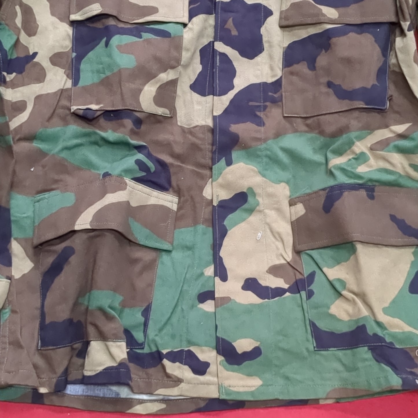 US Army MEDIUM SHORT Uniform Top BDU WOODLAND Pattern Good Condition (14o db4-36)