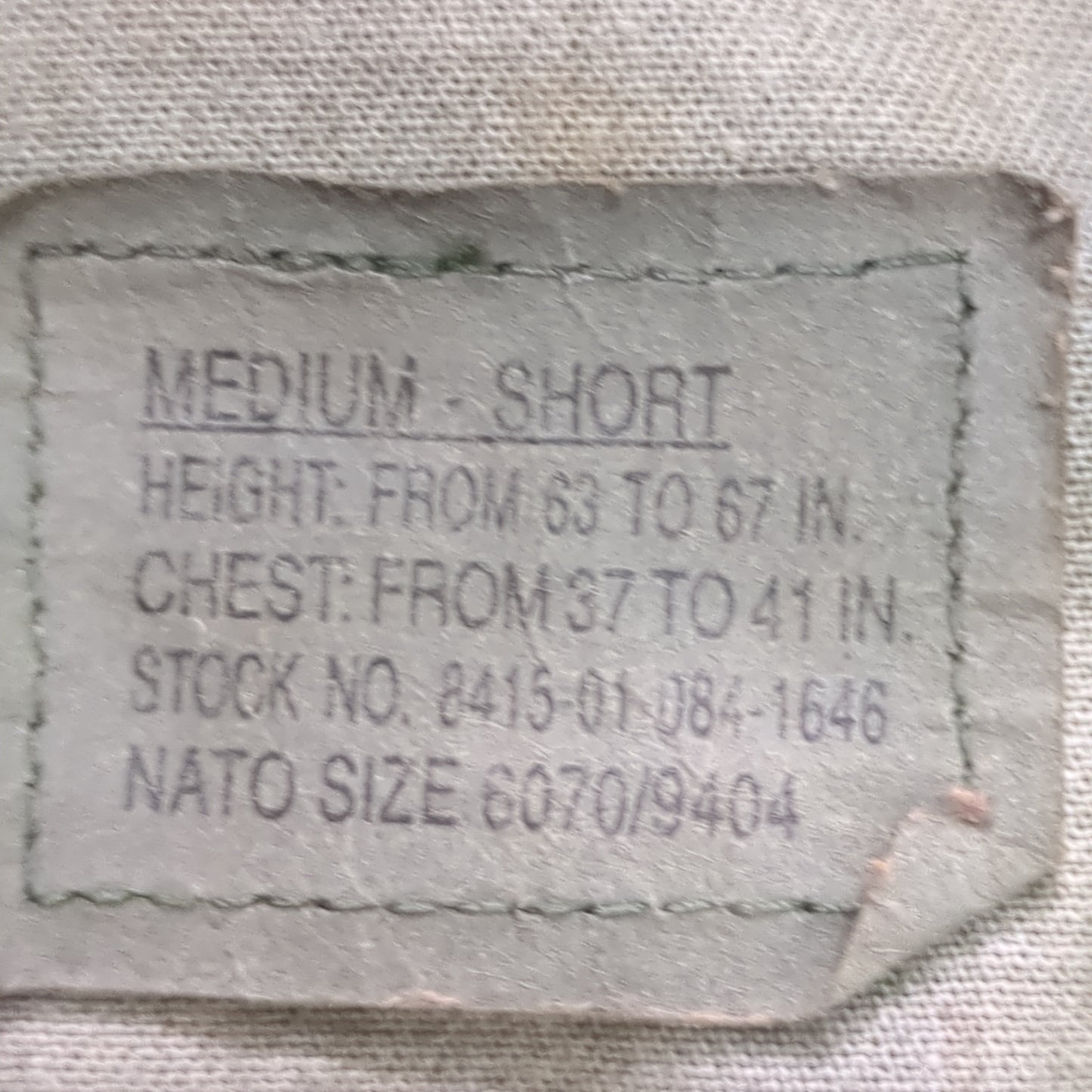 US Army MEDIUM SHORT Uniform Top BDU WOODLAND Pattern Used (14o db4-26)