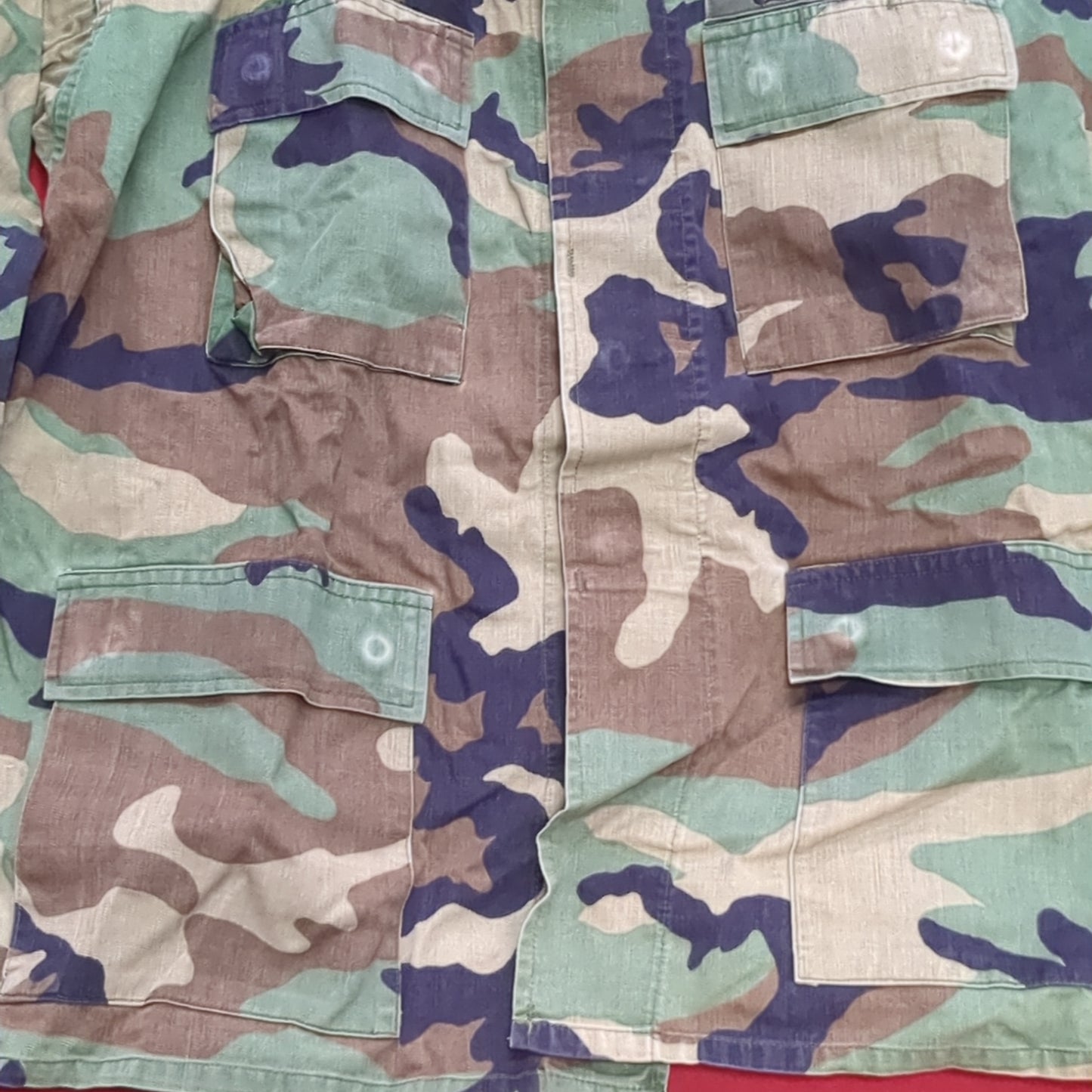 US Army LARGE REGULAR Uniform Top BDU WOODLAND Pattern (16o db09-2)