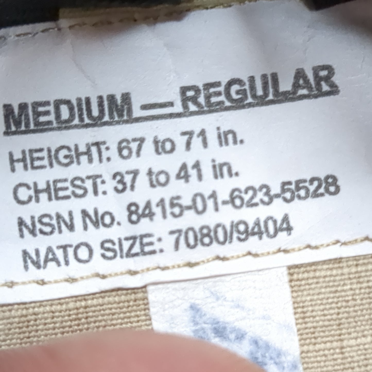 US Army MEDIUM REGULAR Uniform Top OCP Pattern (19o da01-9)