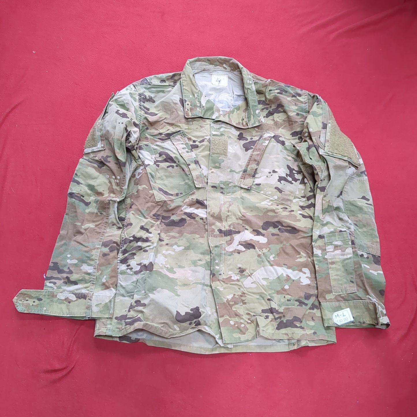 US Army MEDIUM LONG Uniform Top OCP Pattern Good Condition (18o db5-10)