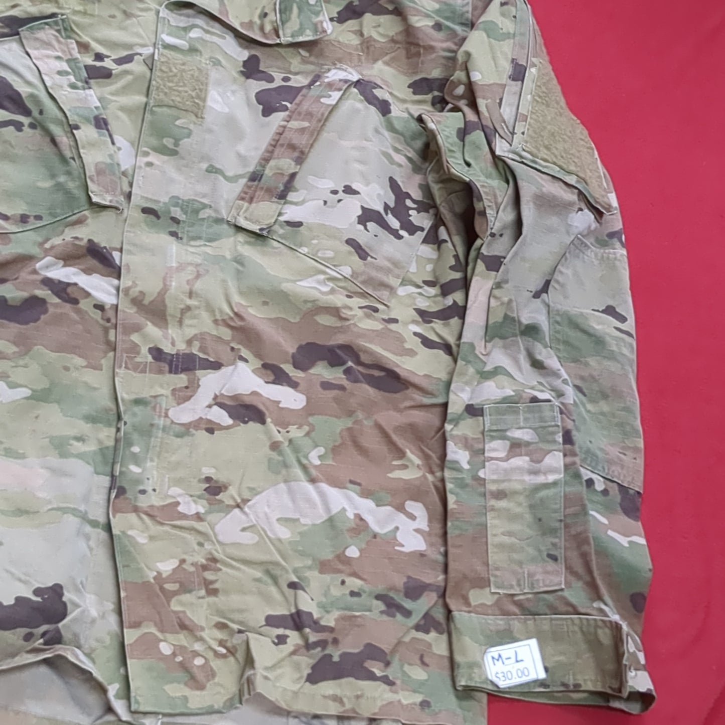 US Army MEDIUM LONG Uniform Top OCP Pattern Good Condition (18o db5-10)