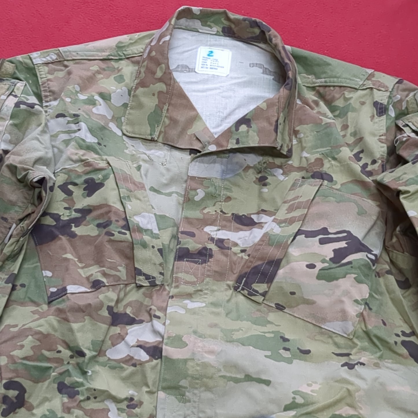 US Army MEDIUM LONG Uniform Top OCP Pattern Good Condition (18o db5-3)