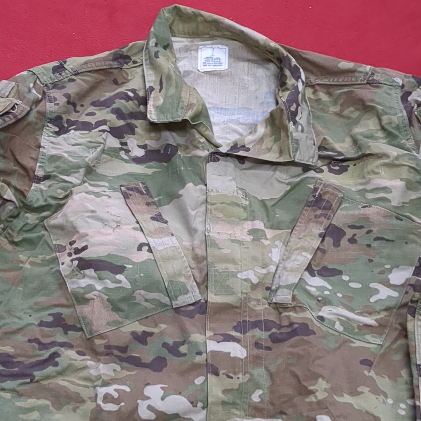 US Army MEDIUM LONG Uniform Top OCP Pattern Good Condition (18o db5-1)