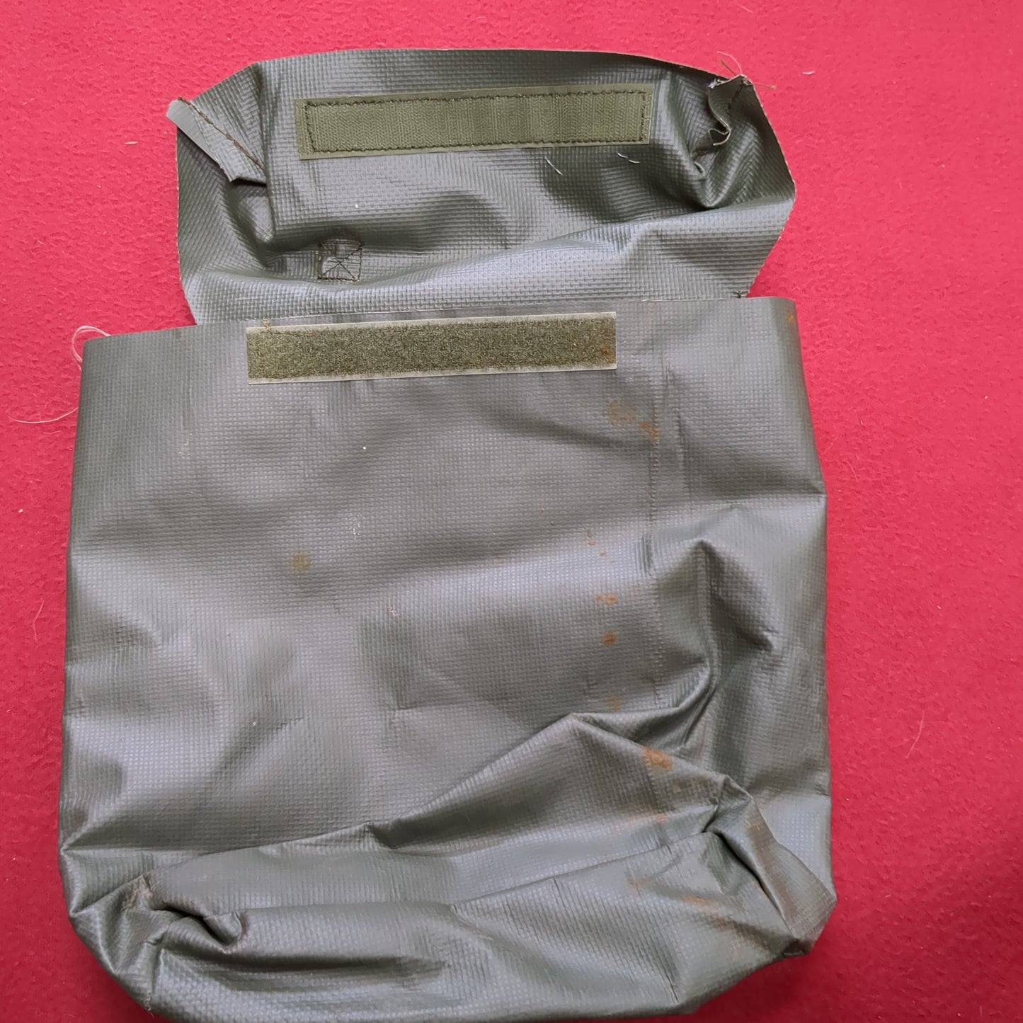 Vintage US Army Pamphlet Bag Assembly OD Vinyl Pouch 11676920 (25o- da03-MH278)