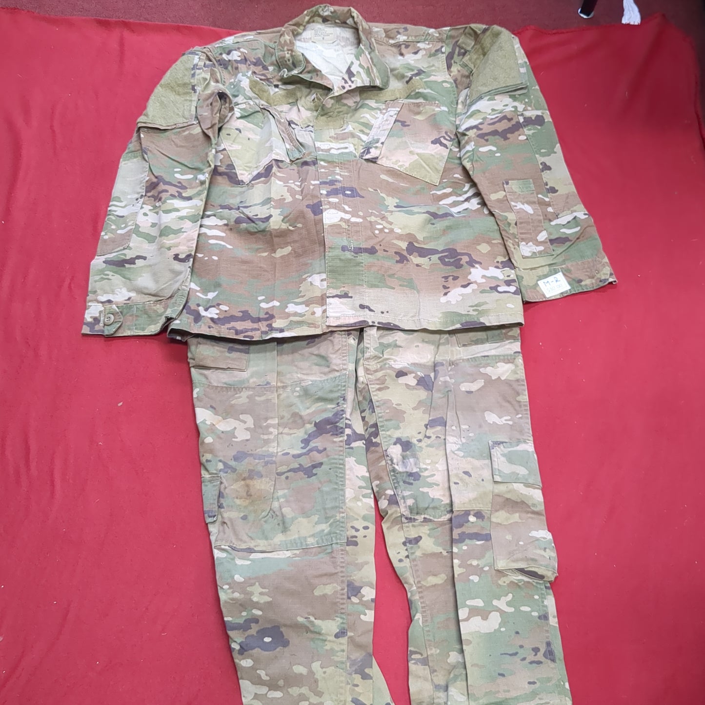 SET of US Army MEDIUM REGULAR Uniform Top Pants OCP Pattern USED (20o da5-1)