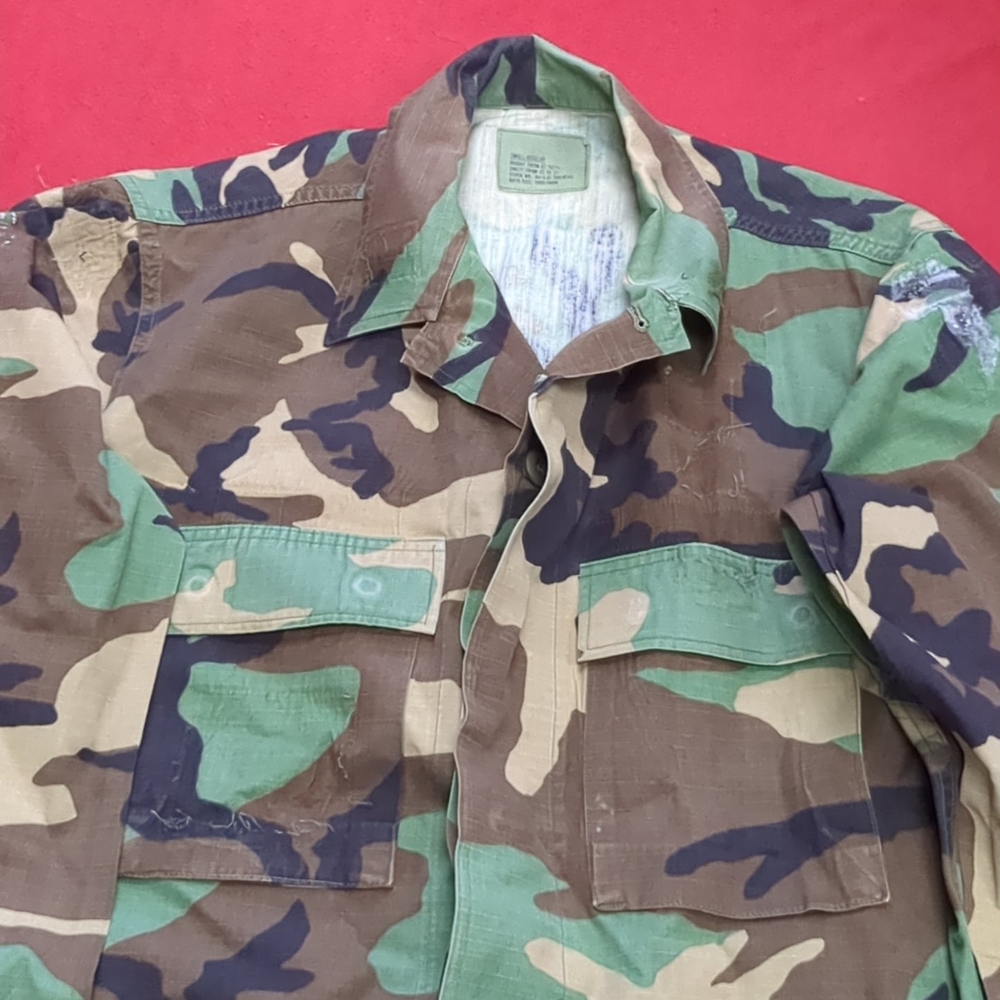 US Army Small Regular BDU Woodland Top Jacket Excellent Condition (a03 DC01-P)