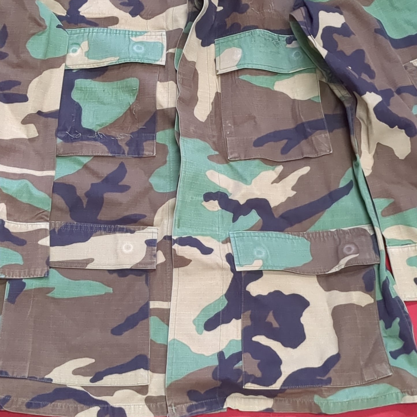 US Army Small Regular BDU Woodland Top Jacket Excellent Condition (a03 DC01-P)