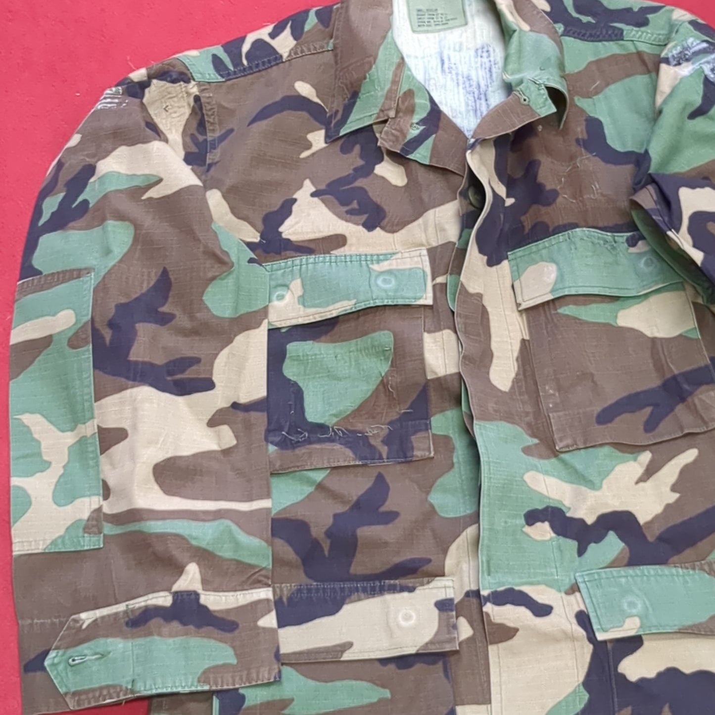 US Army Small Regular BDU Woodland Top Jacket Excellent Condition (a03 DC01-P)