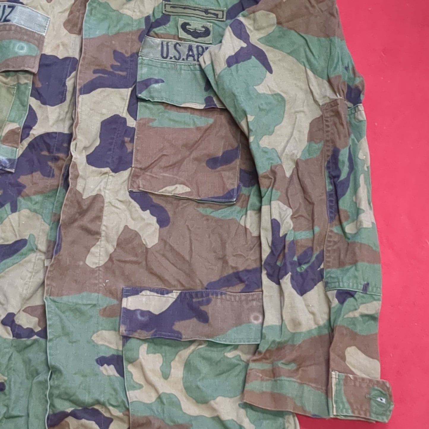 US Army Small Regular BDU Woodland Hot Weather Top Jacket Good Condition (a03 DC01-M)