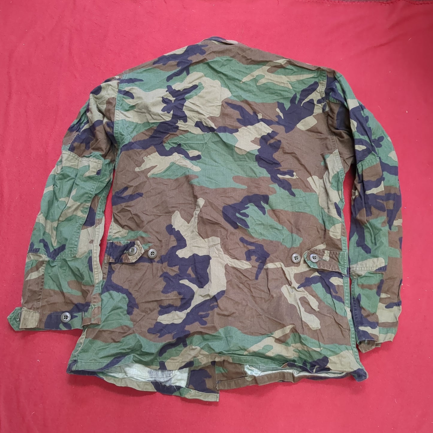 US Army Small Regular BDU Woodland Hot Weather Top Jacket Good Condition (a03 DC01-M)