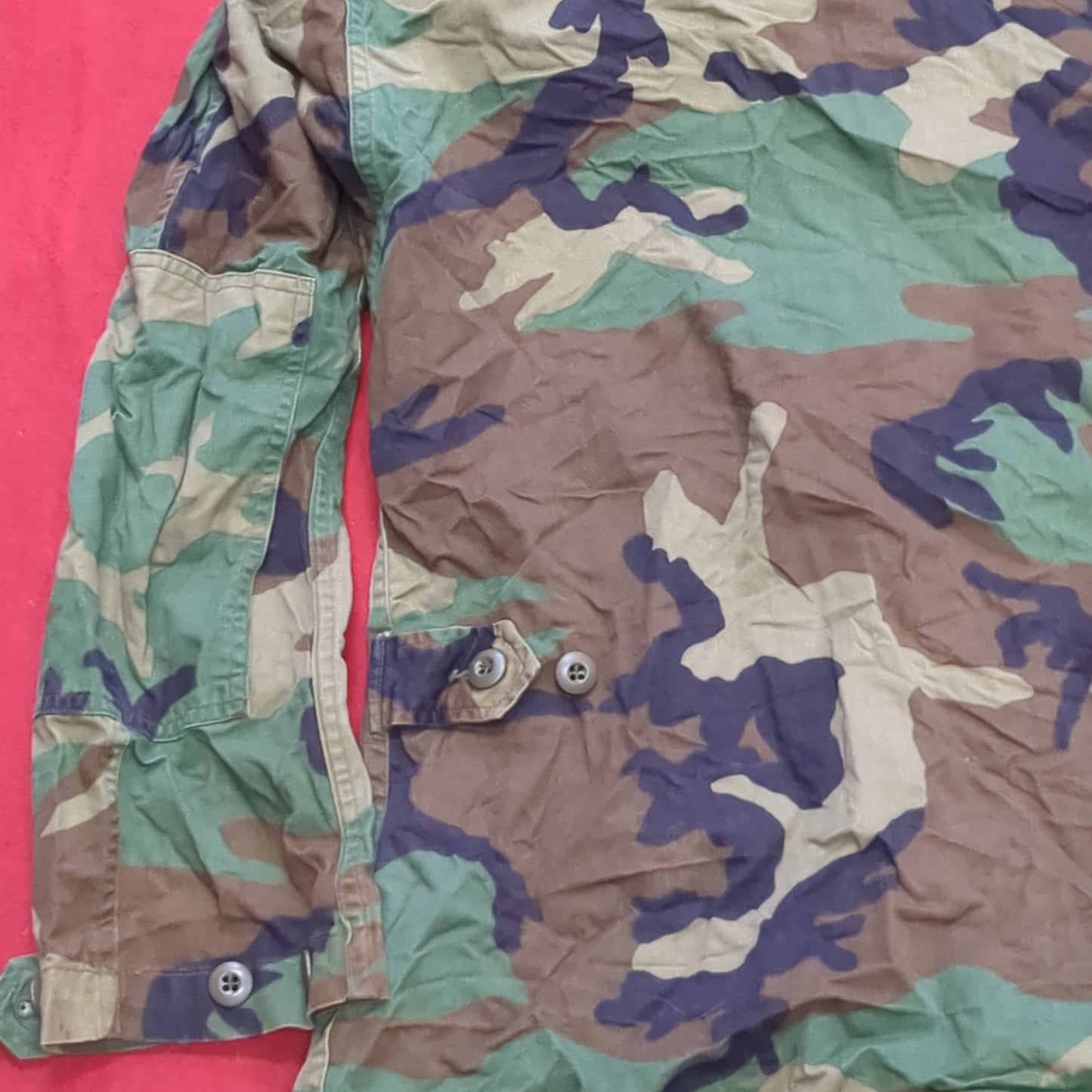 US Army Small Regular BDU Woodland Hot Weather Top Jacket Good Condition (a03 DC01-M)
