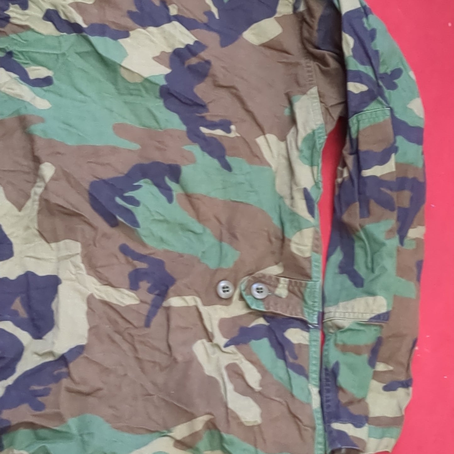 US Army Small Regular BDU Woodland Hot Weather Top Jacket Good Condition (a03 DC01-M)