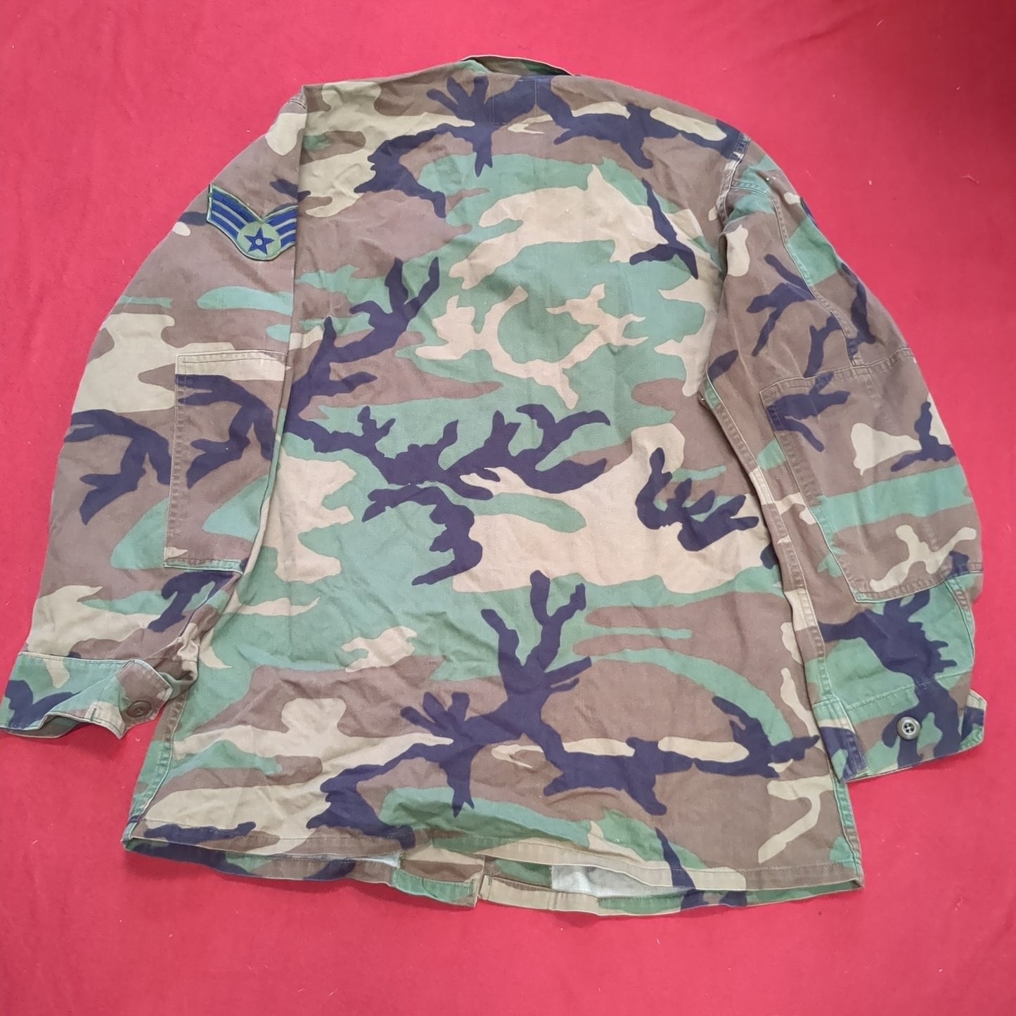 US Air Force Medium Long BDU Woodland Top Jacket Good Condition (DC01-i)