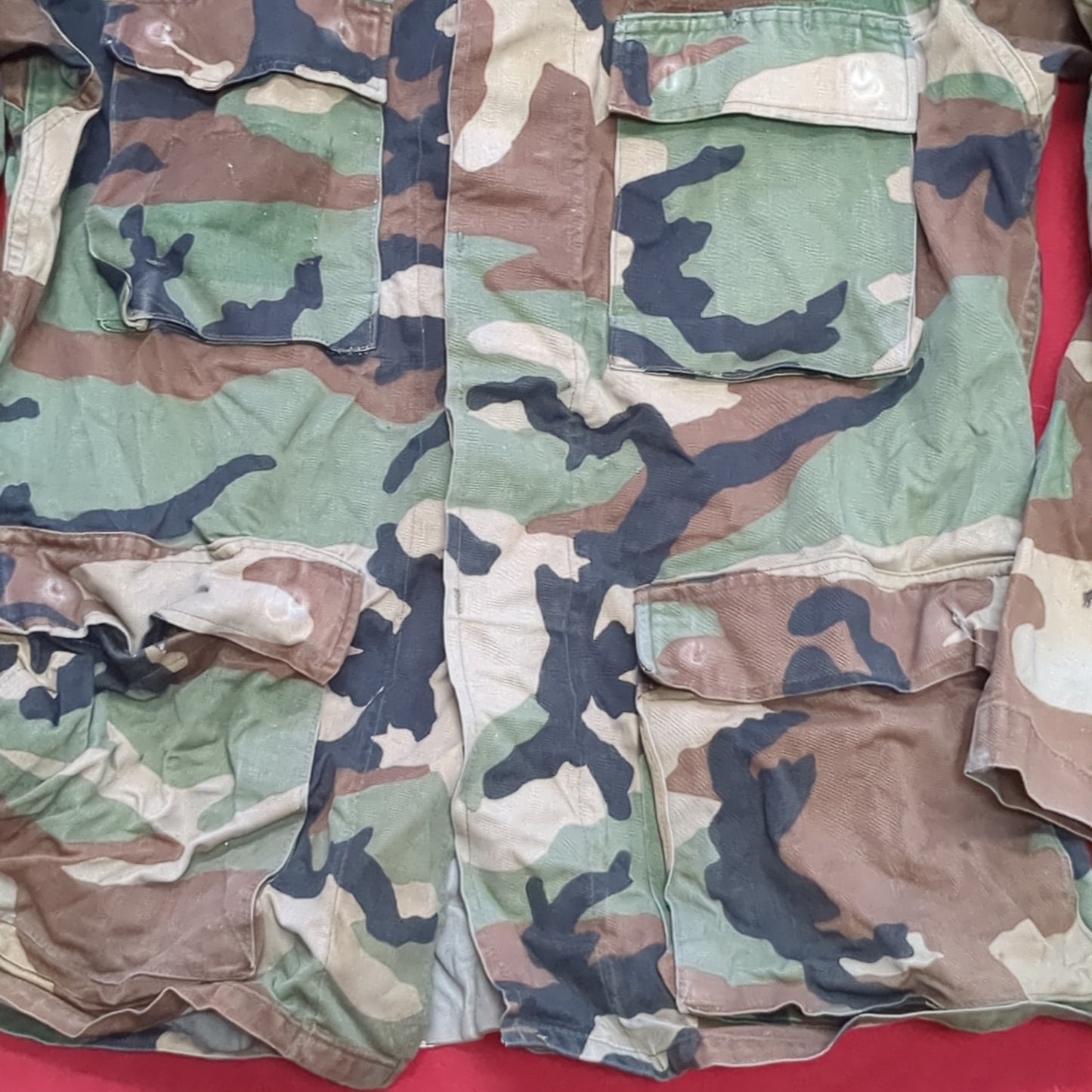 US Army Small Regular BDU Woodland Cold Weather Top Jacket Good Condition (a03 DC01-C)