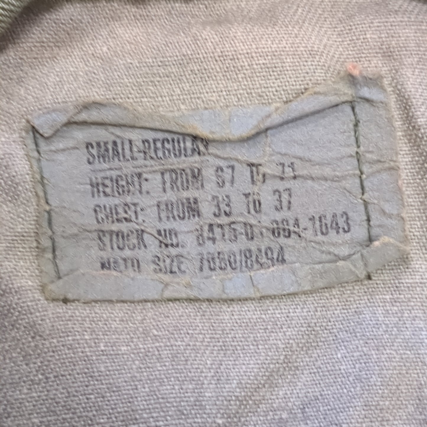 US Army Small Regular BDU Woodland Cold Weather Top Jacket Good Condition (a03 DC01-C)