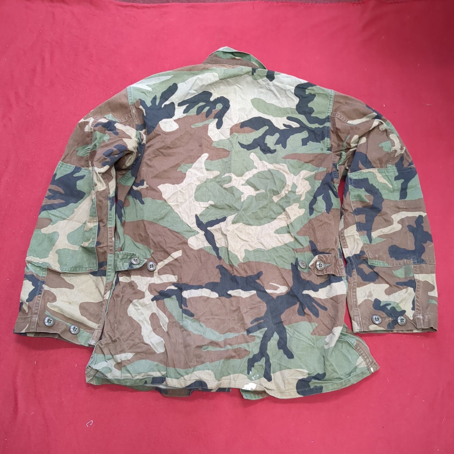 US Army Small Regular BDU Woodland Cold Weather Top Jacket Good Condition (a03 DC01-C)
