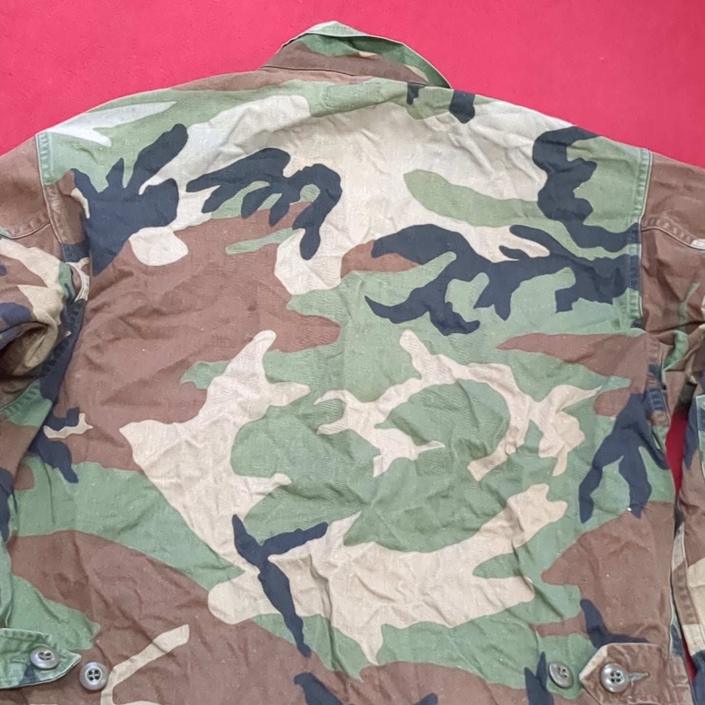 US Army Small Regular BDU Woodland Cold Weather Top Jacket Good Condition (a03 DC01-C)