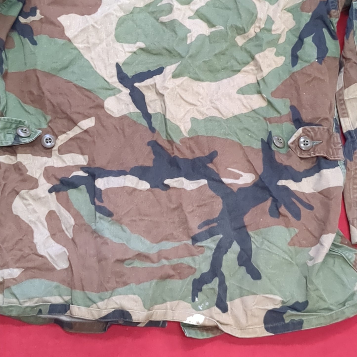 US Army Small Regular BDU Woodland Cold Weather Top Jacket Good Condition (a03 DC01-C)