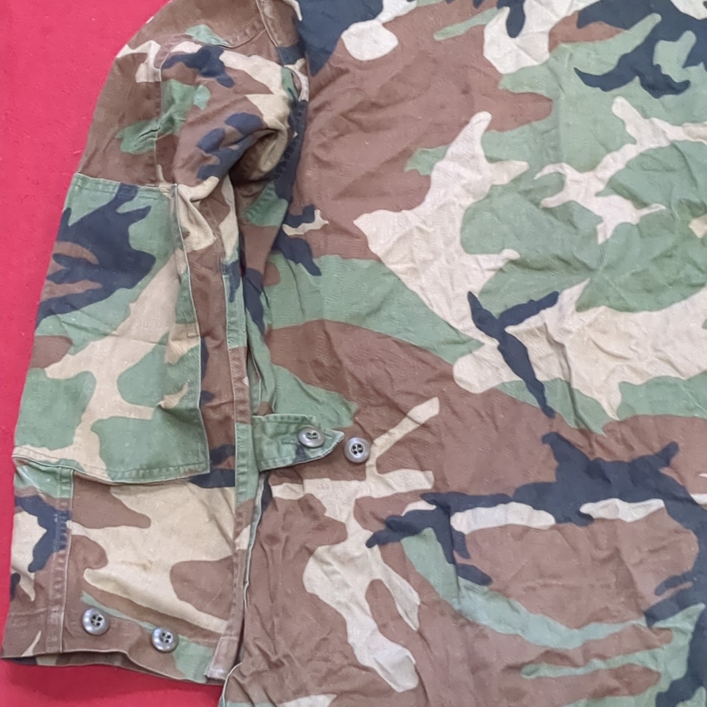 US Army Small Regular BDU Woodland Cold Weather Top Jacket Good Condition (a03 DC01-C)