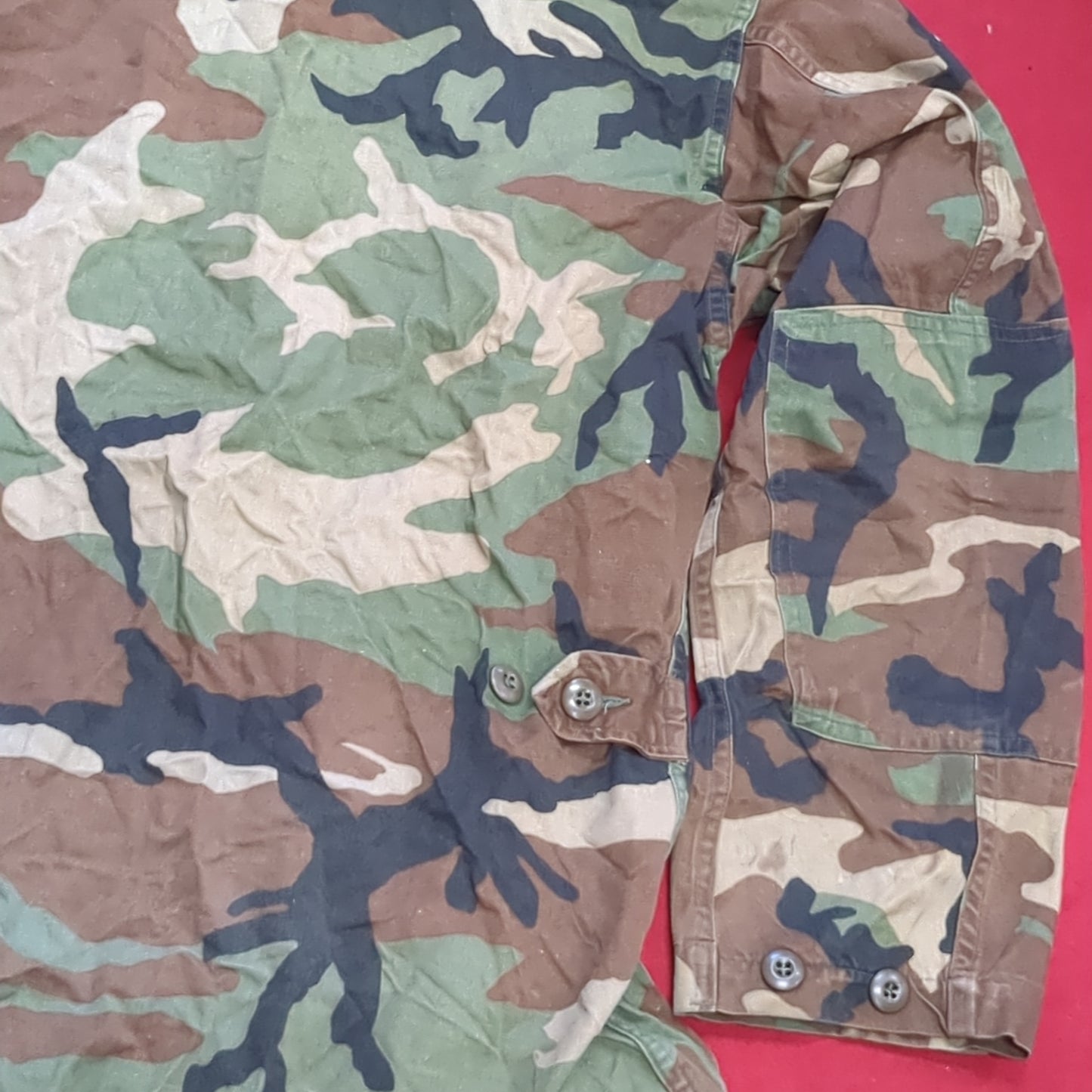 US Army Small Regular BDU Woodland Cold Weather Top Jacket Good Condition (a03 DC01-C)