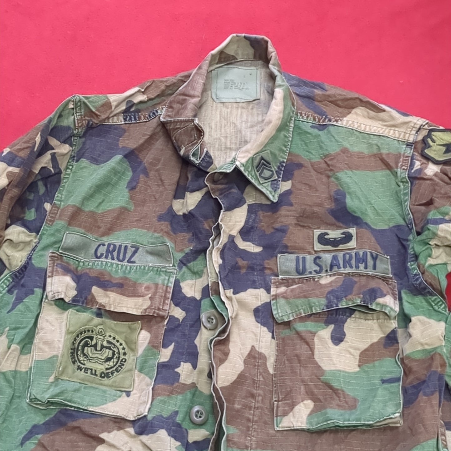 US Army Small Long BDU Woodland Top Jacket (a03 DC01-H)
