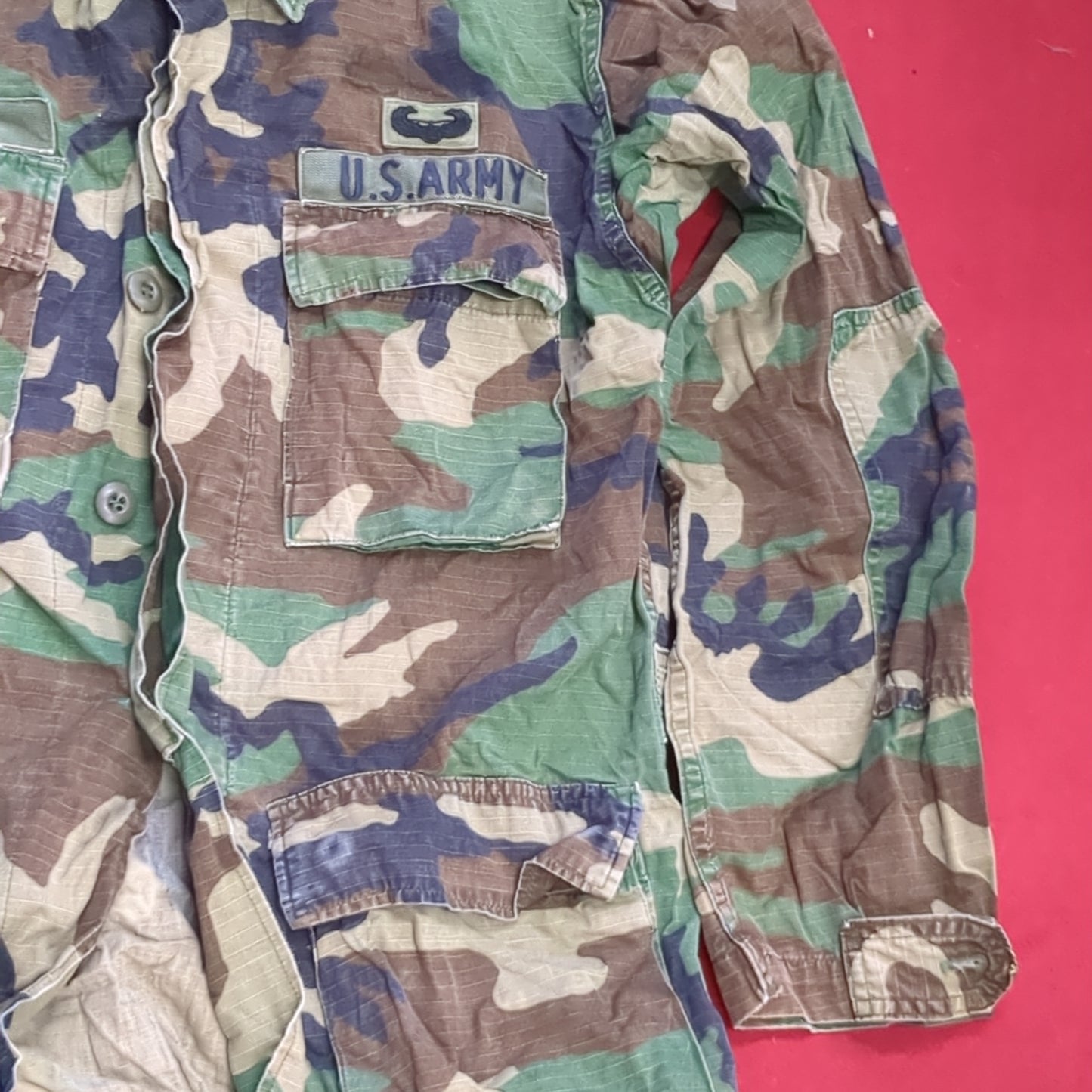 US Army Small Long BDU Woodland Top Jacket (a03 DC01-H)