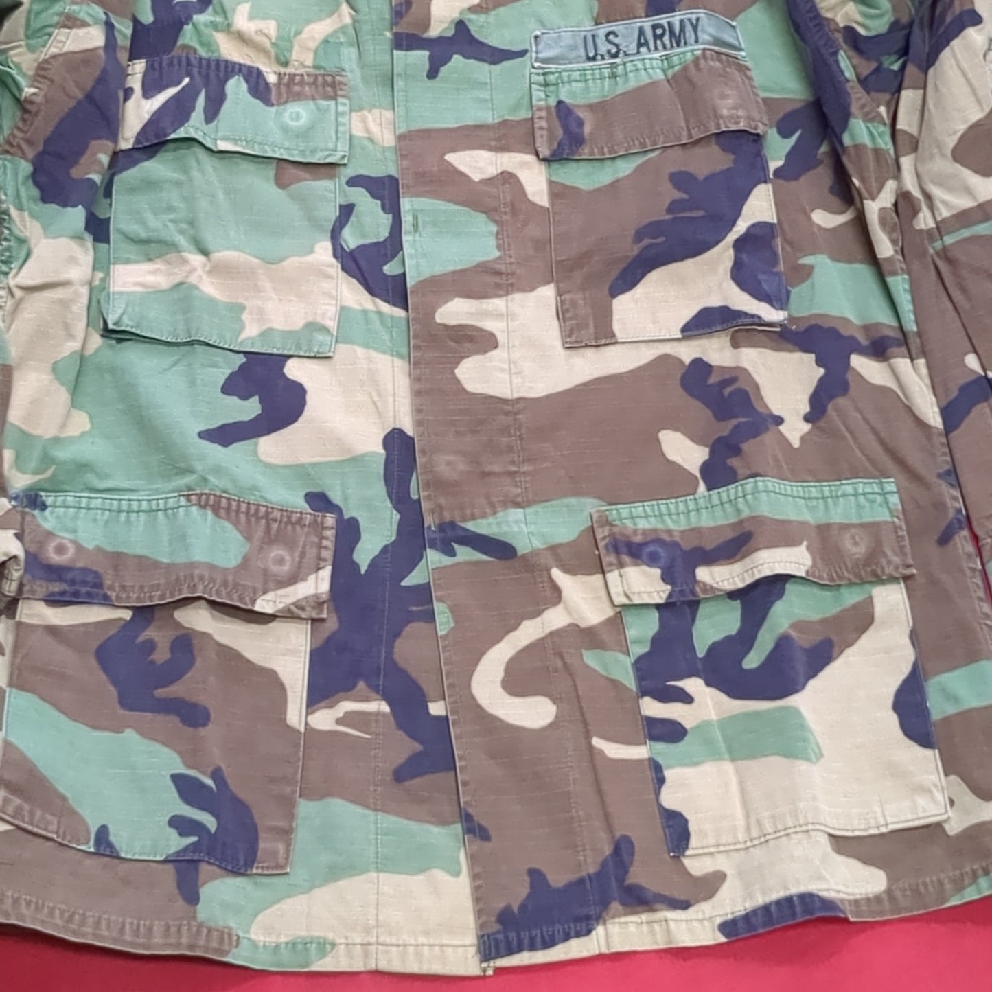 US Army Medium Regular BDU Woodland Top Jacket Good Condition (a10 DC4-N)
