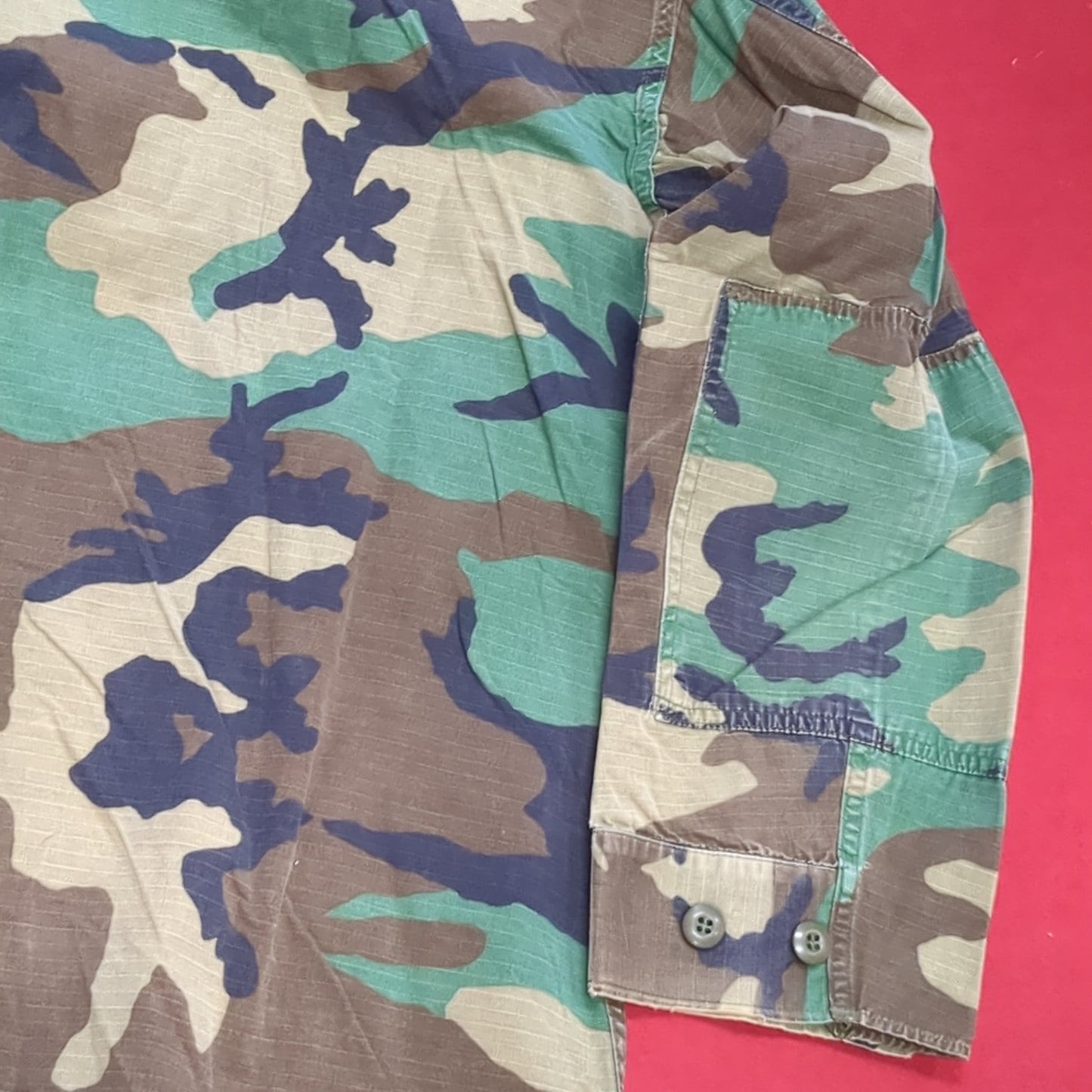 US Army Medium Regular BDU Woodland Top Jacket Used (a10 DC4-u)