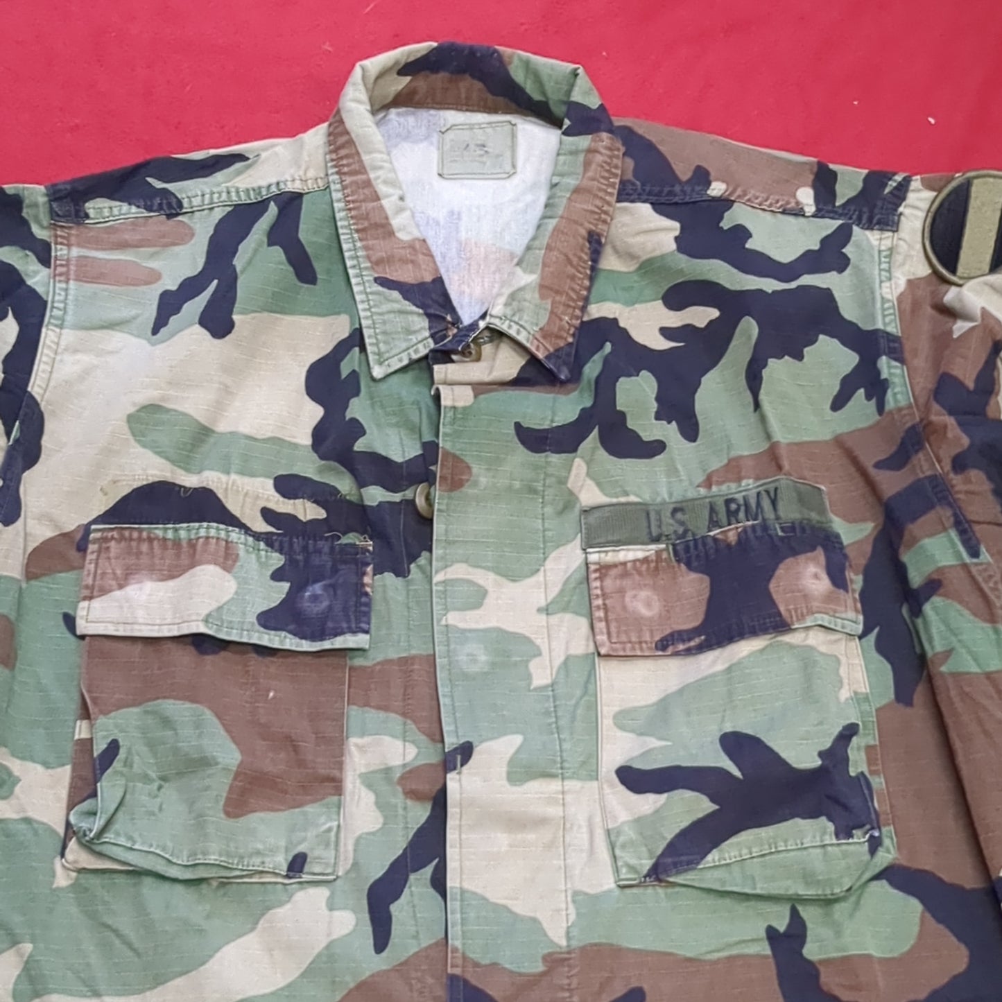 US Army Medium Regular BDU Woodland Top Jacket Good Condition (a10 DC4-g)