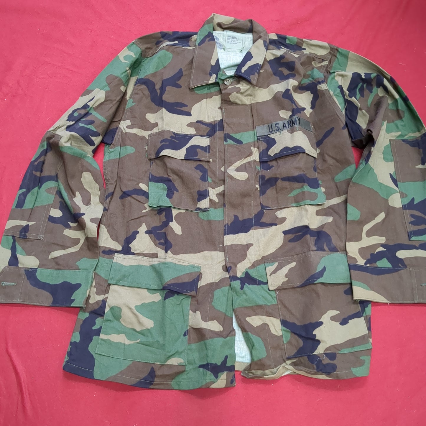 US Army Medium Regular BDU Woodland Top Jacket Excellent Condition (a10 DC4-t)