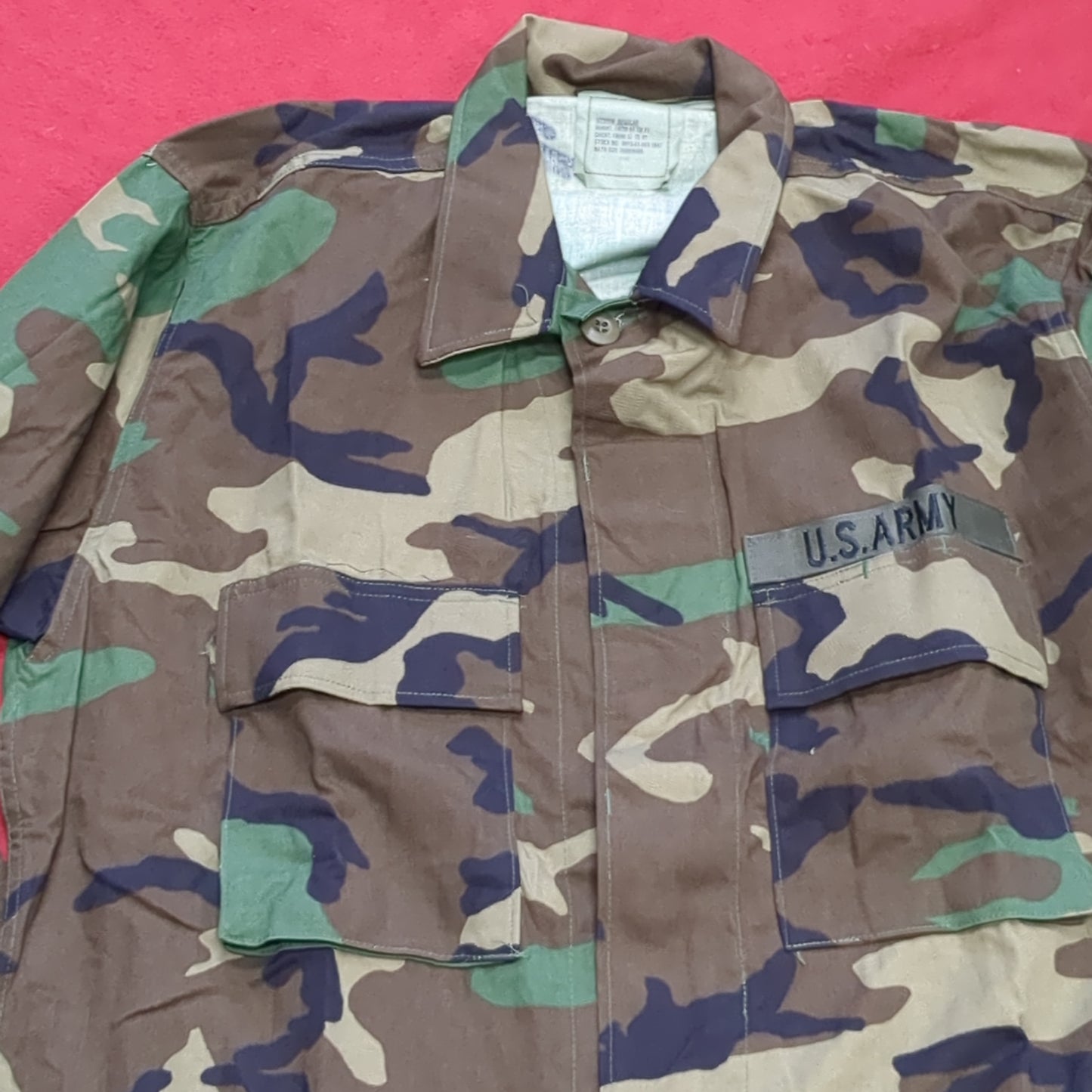 US Army Medium Regular BDU Woodland Top Jacket Excellent Condition (a10 DC4-t)