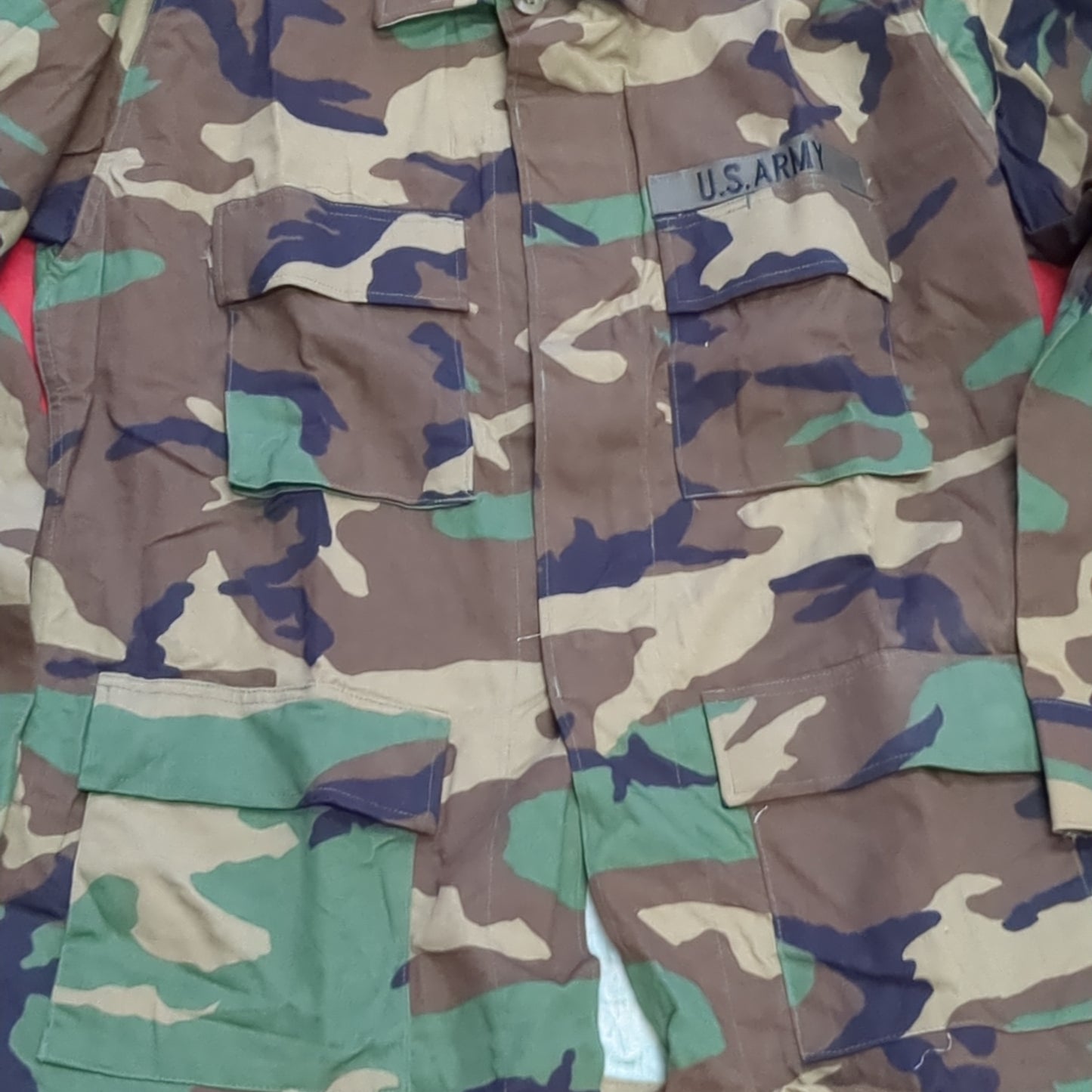 US Army Medium Regular BDU Woodland Top Jacket Excellent Condition (a10 DC4-t)