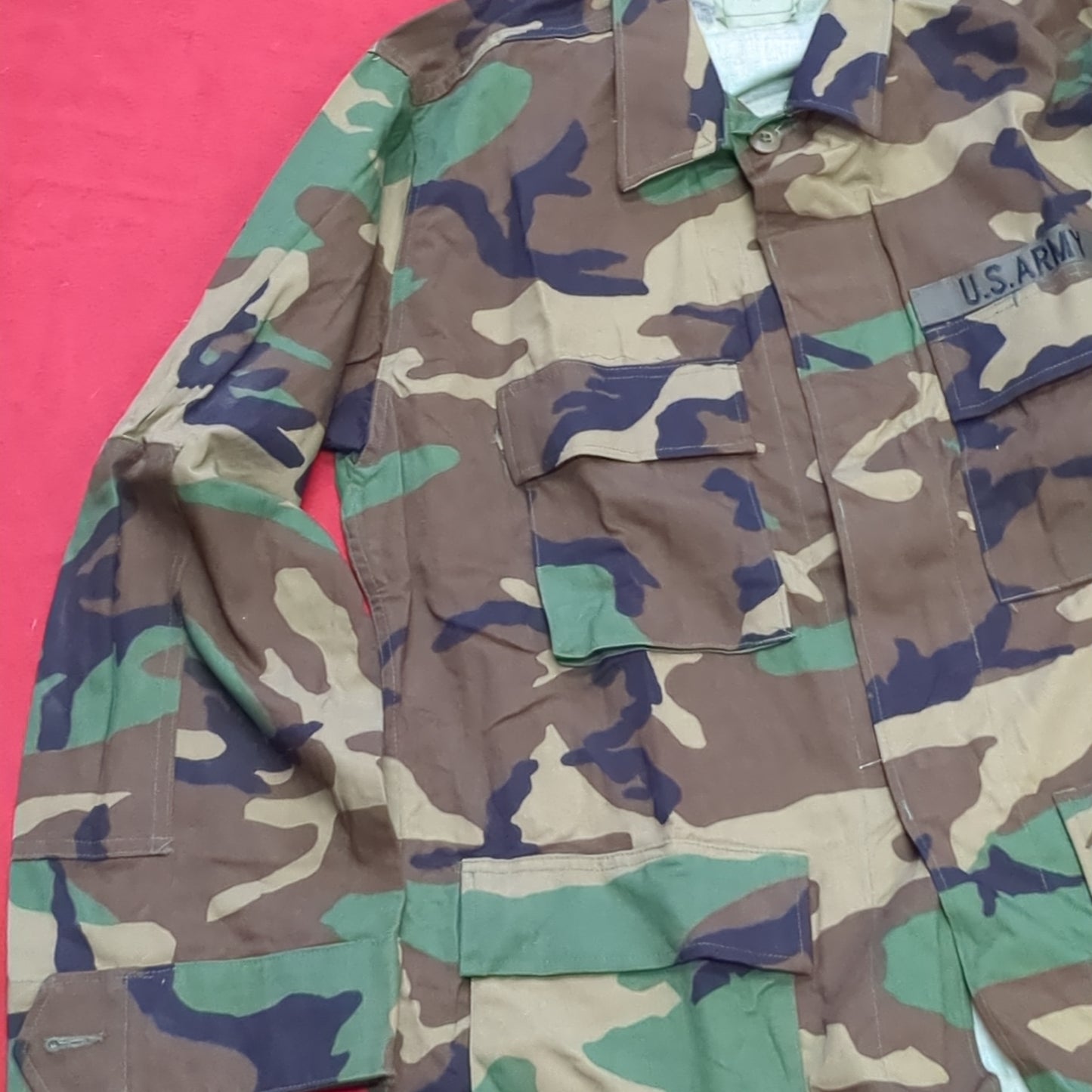 US Army Medium Regular BDU Woodland Top Jacket Excellent Condition (a10 DC4-t)